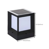 Minimalist Simple Cube Solar Outdoor Lantern Lamp Black Image - 21