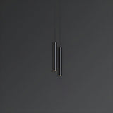 Minimalist Sleek Black Linear Bedroom Pendant Light Image - 7