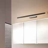 Minimalist Sleek Black Linear Vanity Mirror Light Image - 2