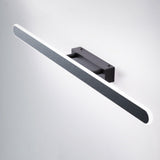 Minimalist Sleek Black Linear Vanity Mirror Light Image - 4