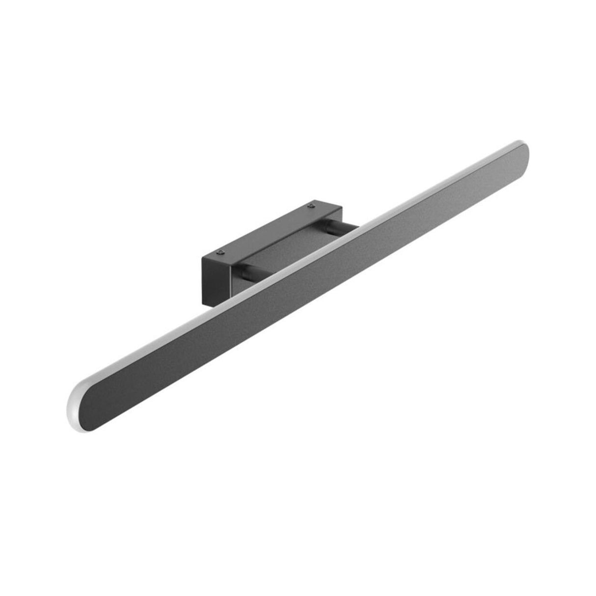 Minimalist Sleek Black Linear Vanity Mirror Light Image - 5