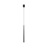 Minimalist Slim Black Dual Tube Acrylic Bedroom Pendant Light Image - 5