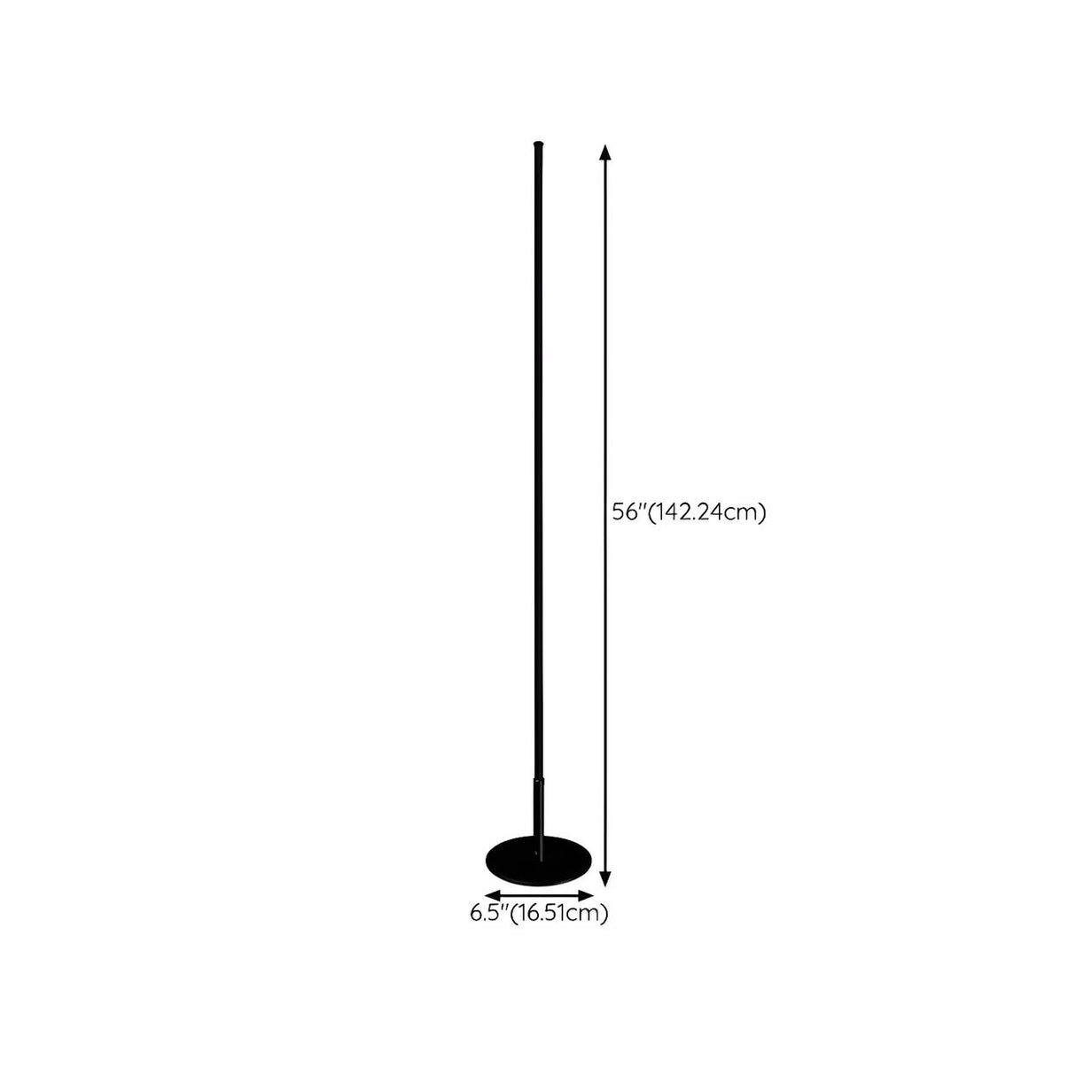 Minimalist Slim Black Linear Metal LED Floor Lamp 