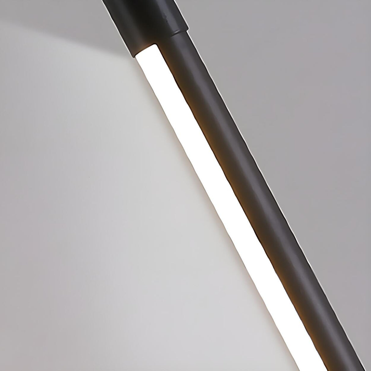 Minimalist Slim Black Linear Metal LED Floor Lamp Image - 5