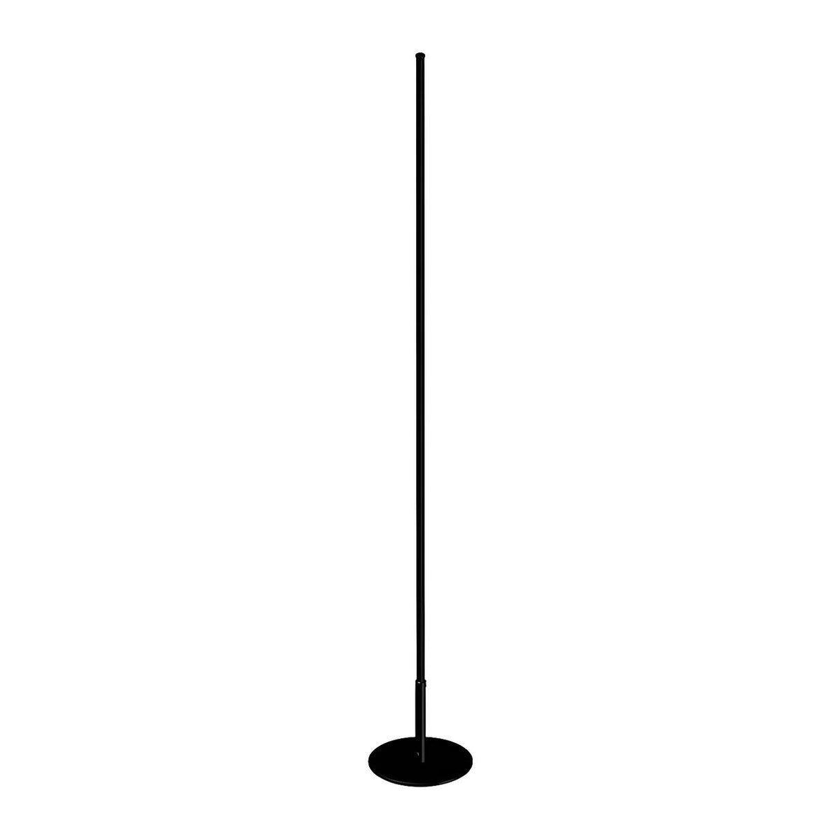 Minimalist Slim Black Linear Metal LED Floor Lamp Image - 6