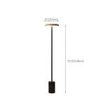 Minimalist Slim Cylinder Base Black LED Floor Lamp #size