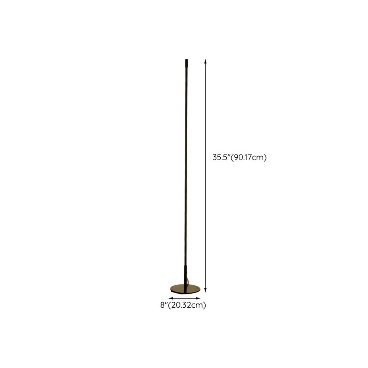 Minimalist Slim LED Gold Linear Metal Floor Lamp 