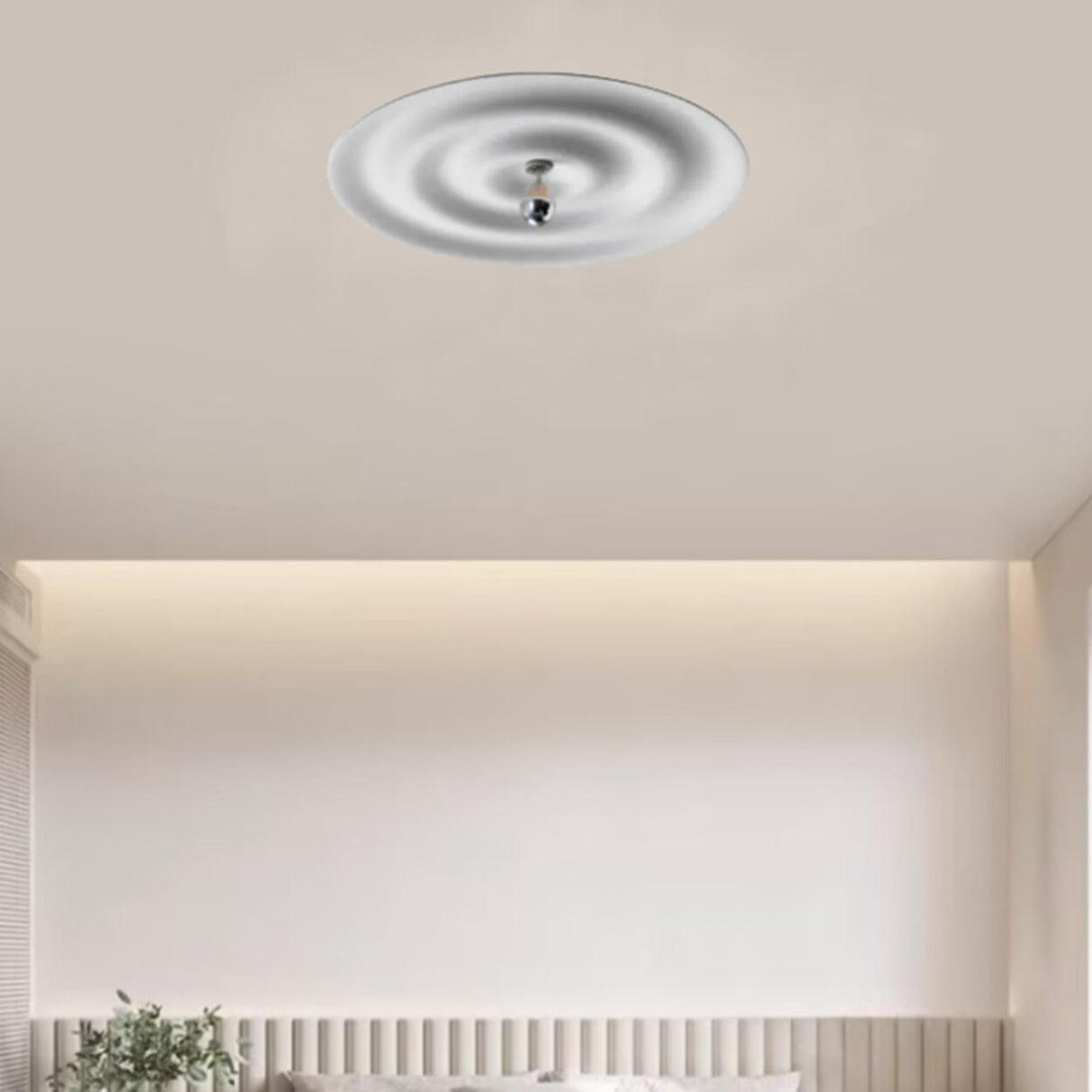 Minimalist Small Circular Flush Mount Ceiling Light Image - 1