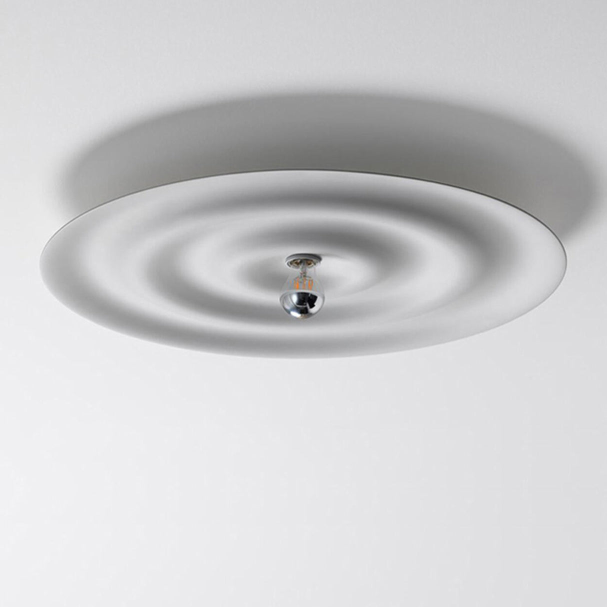 Minimalist Small Circular Flush Mount Ceiling Light Image - 2