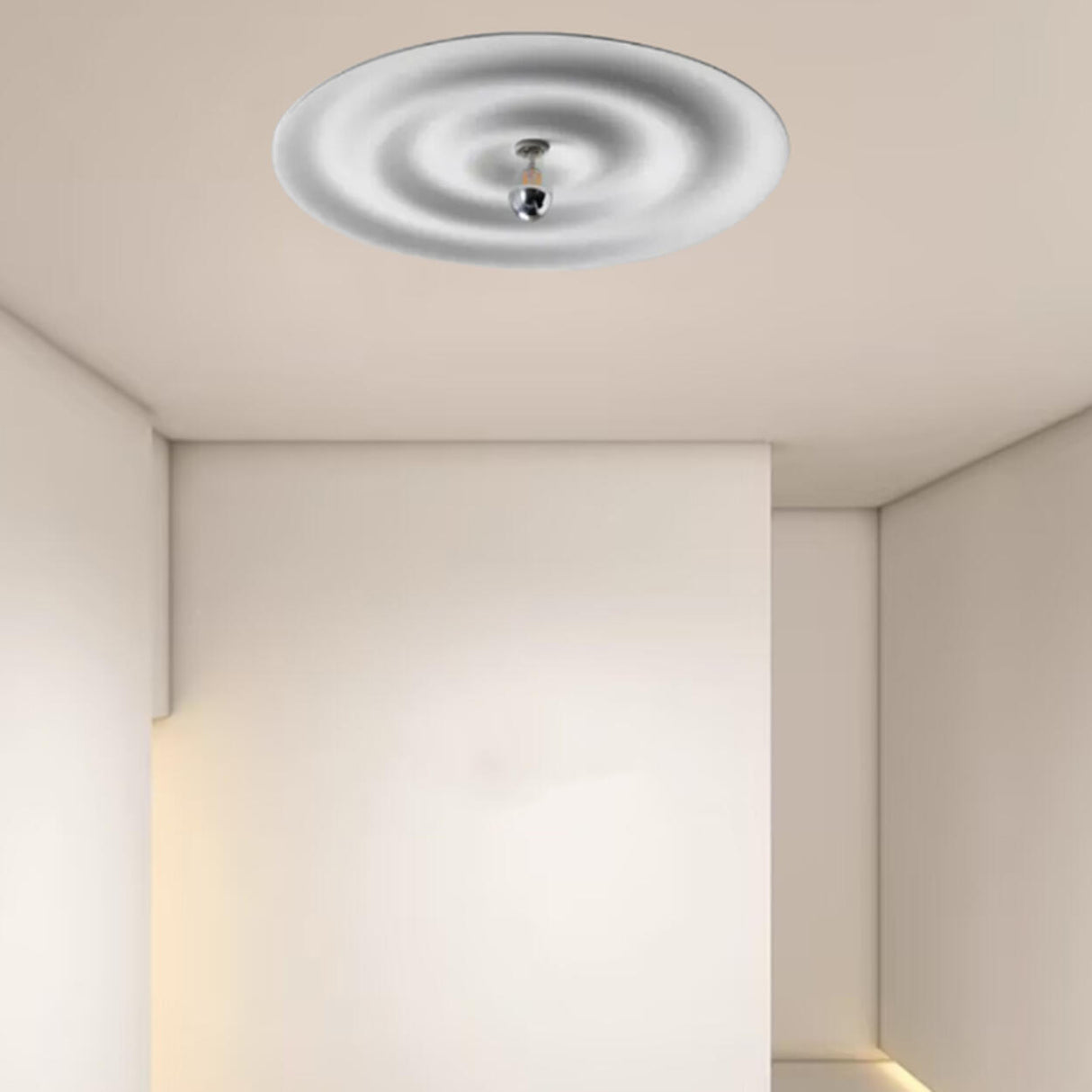 Minimalist Small Circular Flush Mount Ceiling Light Image - 4