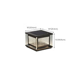 Minimalist Solar Rectangle Black Outdoor Table Lamp Image - 11