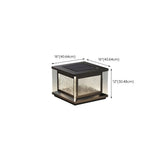 Minimalist Solar Rectangle Black Outdoor Table Lamp Image - 12