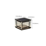 Minimalist Solar Rectangle Black Outdoor Table Lamp Image - 14