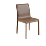 Minimalist Square Faux Leather Metal Dining Chairs Image - 10