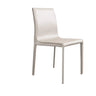 Minimalist Square Faux Leather Metal Dining Chairs Image - 4