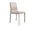 Minimalist Square Faux Leather Metal Dining Chairs Image - 6