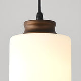 Minimalist Square Glass Pendant Light Adjustable Height Image - 9