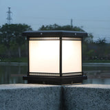 Minimalist Square Lantern Metal Outdoor Table Lamp Image - 1