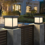 Minimalist Square Lantern Metal Outdoor Table Lamp Image - 11