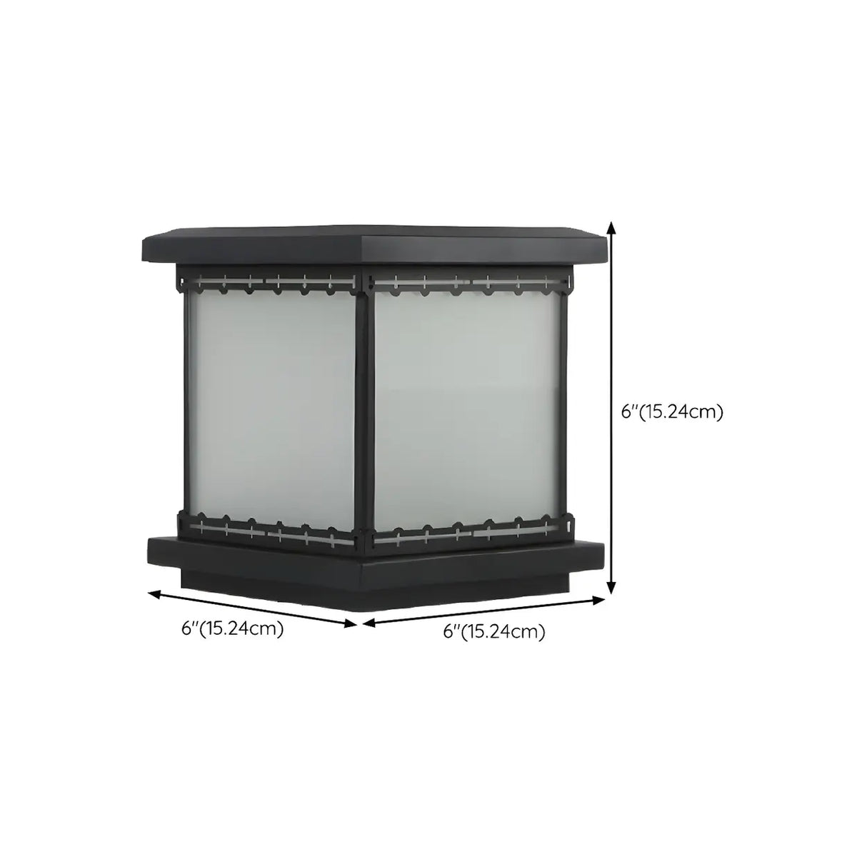 Minimalist Square Lantern Metal Outdoor Table Lamp 