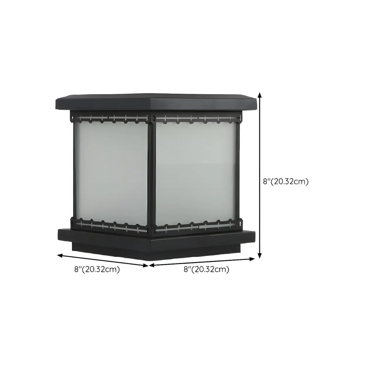 Minimalist Square Lantern Metal Outdoor Table Lamp Image - 15