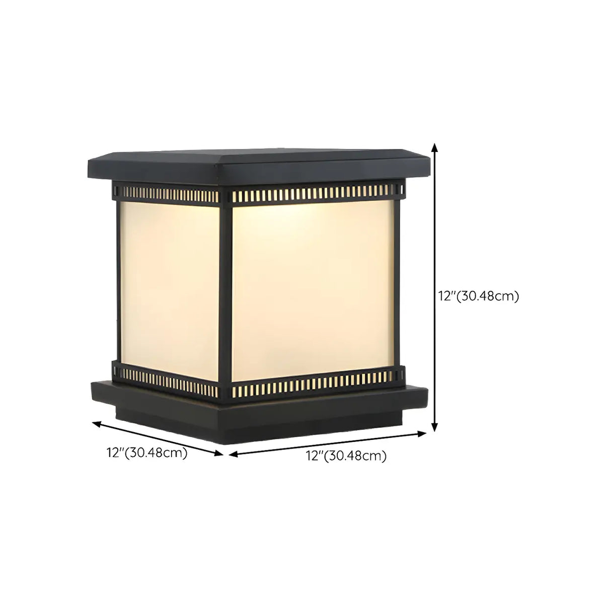 Minimalist Square Lantern Metal Outdoor Table Lamp Image - 18