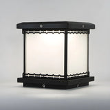 Minimalist Square Lantern Metal Outdoor Table Lamp Image - 3