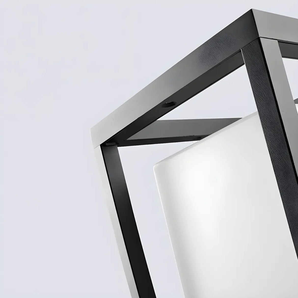 Minimalist Square Metal Frame Cube Outdoor Table Lamp Image - 10