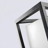 Minimalist Square Metal Frame Cube Outdoor Table Lamp Image - 10