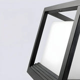 Minimalist Square Metal Frame Cube Outdoor Table Lamp Image - 11