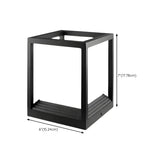 Minimalist Square Metal Frame Cube Outdoor Table Lamp #size