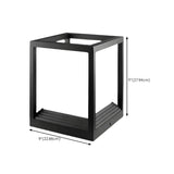 Minimalist Square Metal Frame Cube Outdoor Table Lamp Image - 18