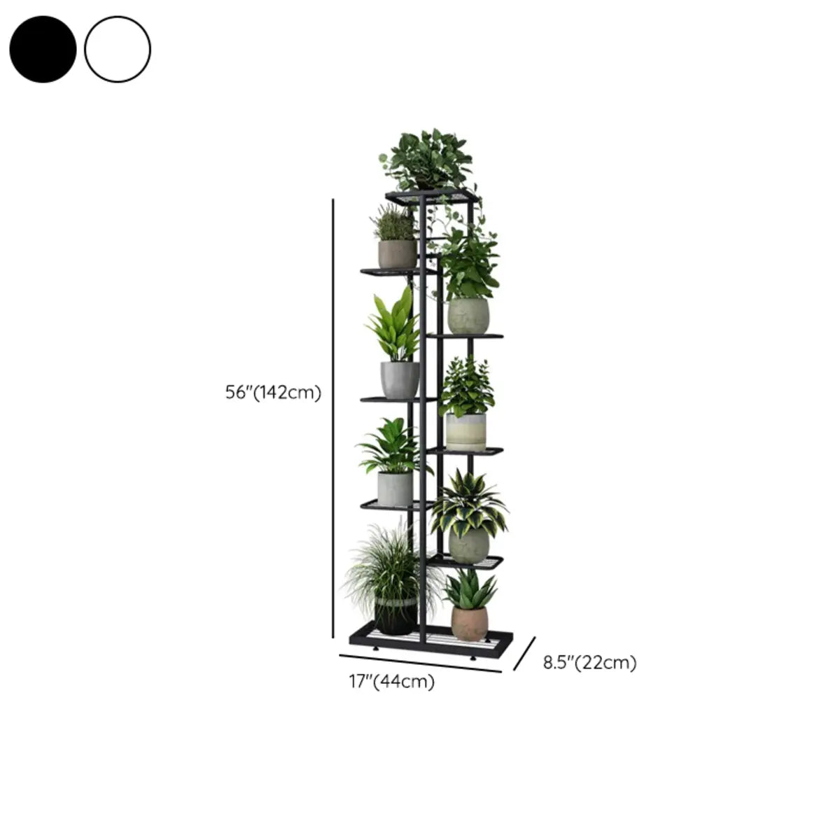 Minimalist Square Metal Multi-Tier Plant Stand White Image - 11