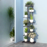 Minimalist Square Metal Multi-Tier Plant Stand White Image - 3