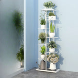 Minimalist Square Metal Multi-Tier Plant Stand White Image - 4