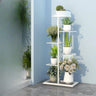 Minimalist Square Metal Multi-Tier Plant Stand White Image - 8