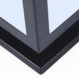 Minimalist Square Metal Outdoor Black LED Column Light Image - 10