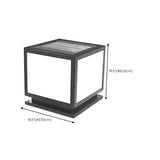 Minimalist Square Metal Solar Outdoor Post Light Black Image - 20