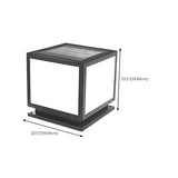 Minimalist Square Metal Solar Outdoor Post Light Black Image - 21