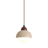 Minimalist Stone Cylinder DIsc Pendant Light Flexible Length Image - 10