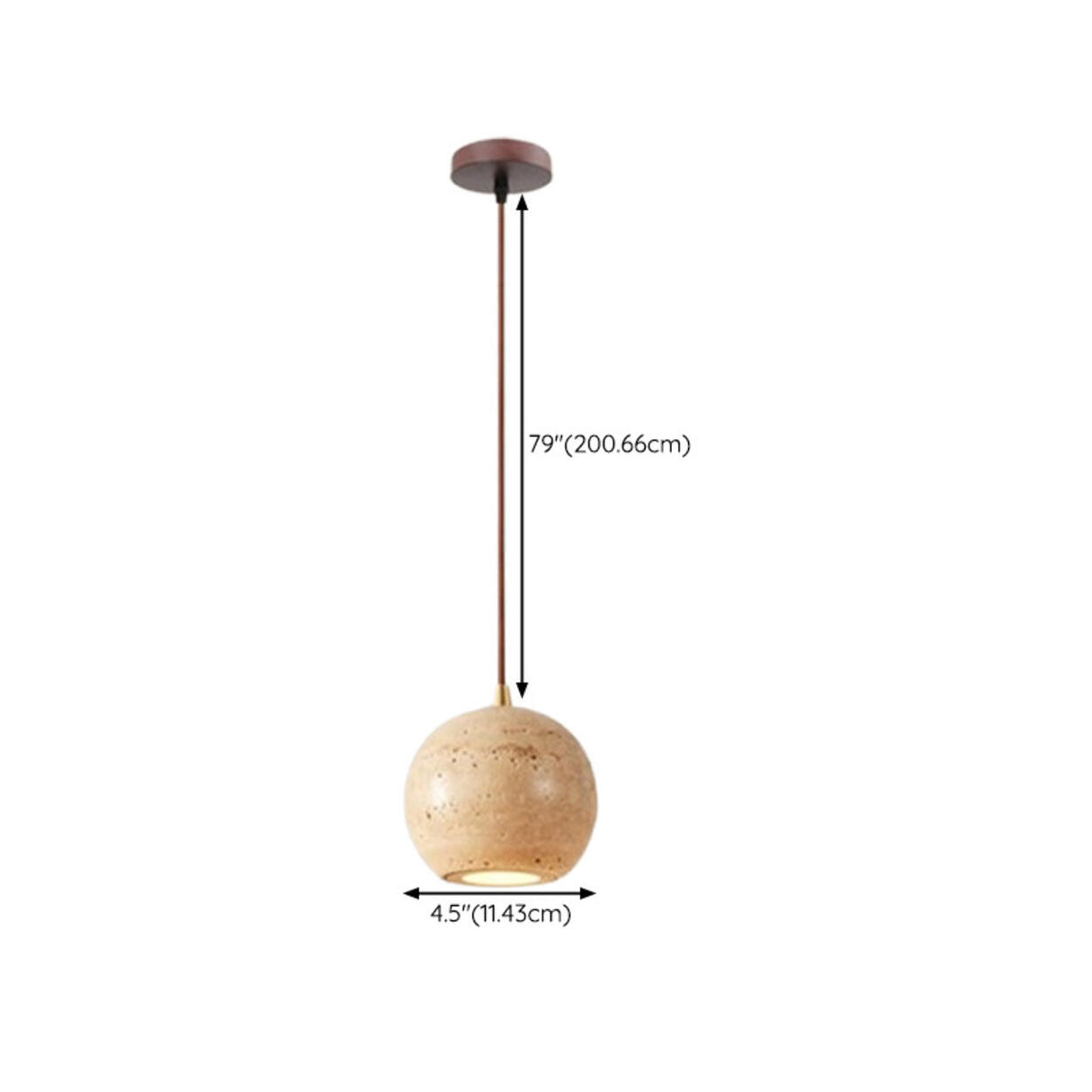 Minimalist Stone Cylinder DIsc Pendant Light Flexible Length Image - 22