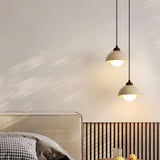 Minimalist Stone Cylinder DIsc Pendant Light Flexible Length Image - 3