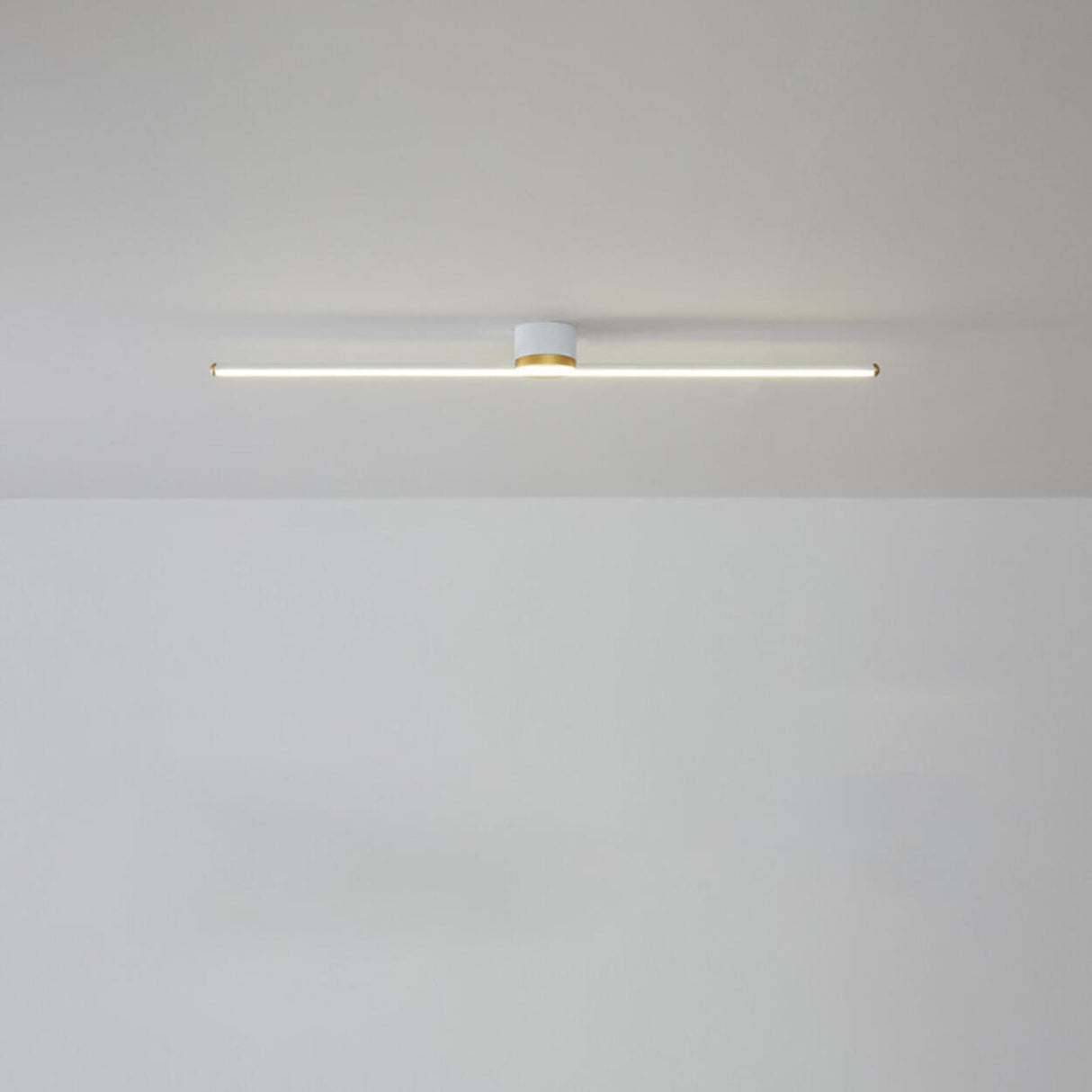 Minimalist Strip Linear LED Semi-Flush Mount Light Image - 11