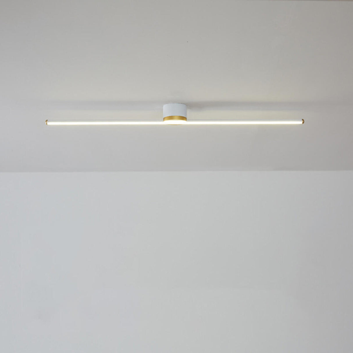 Minimalist Strip Linear LED Semi-Flush Mount Light Image - 14