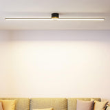 Minimalist Strip Linear LED Semi-Flush Mount Light Image - 16