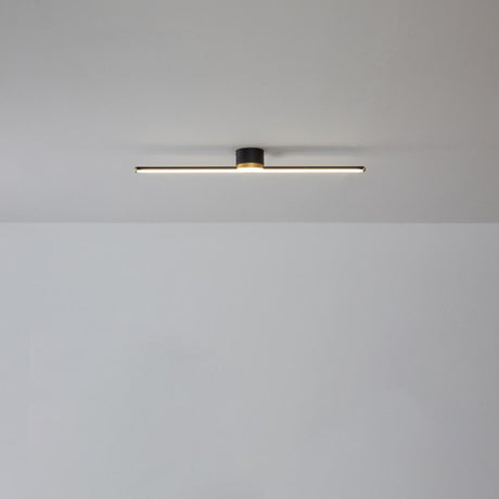 Minimalist Strip Linear LED Semi-Flush Mount Light Image - 2