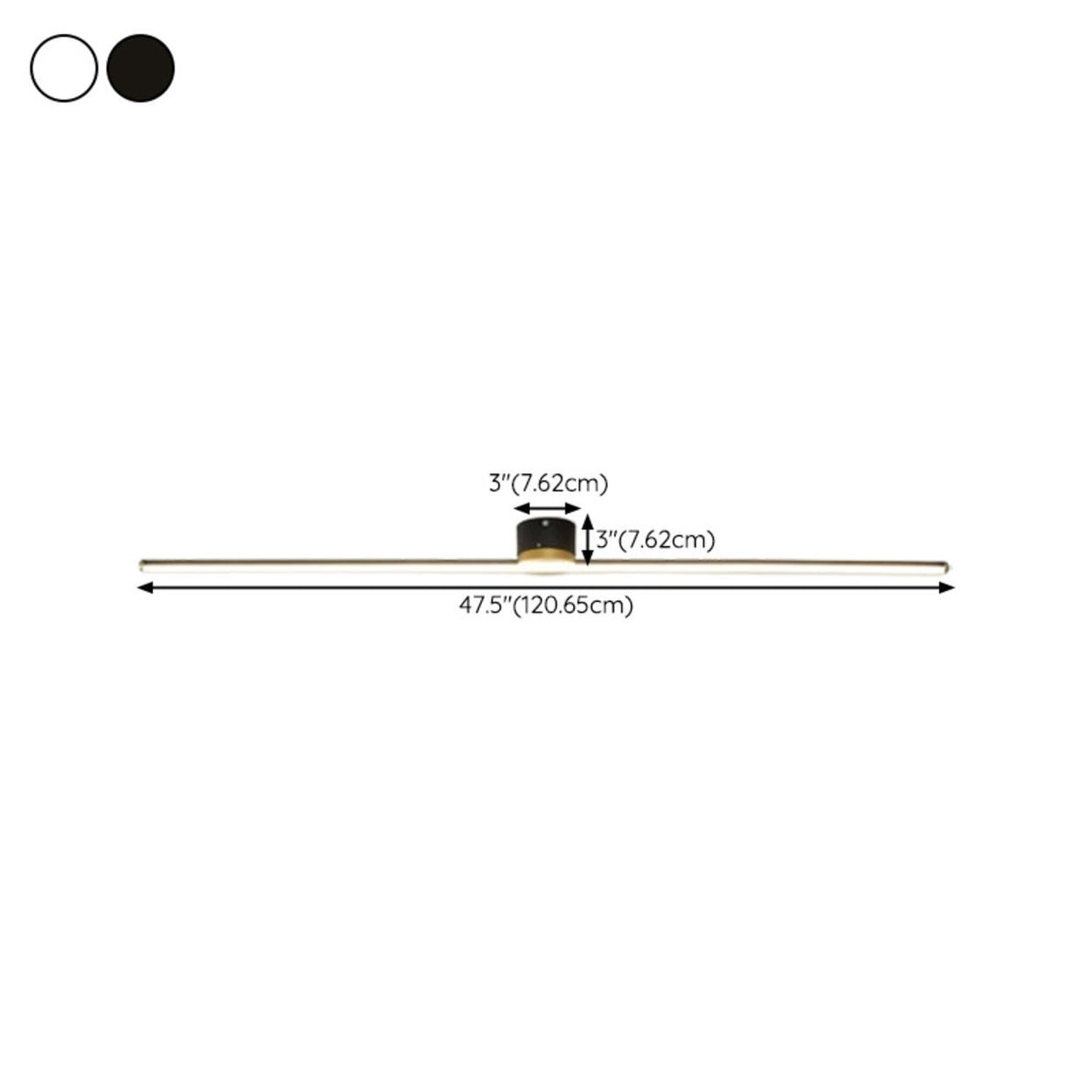 Minimalist Strip Linear LED Semi-Flush Mount Light Image - 22