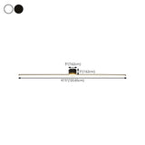 Minimalist Strip Linear LED Semi-Flush Mount Light Image - 22