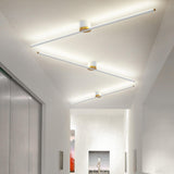 Minimalist Strip Linear LED Semi-Flush Mount Light Image - 4