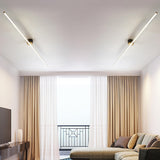 Minimalist Strip Linear LED Semi-Flush Mount Light Image - 8